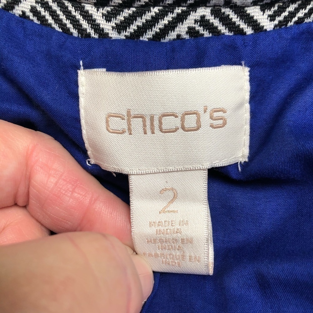 Chico’s Artisan Jacquard Blocked Jacket La… - Picture 5 of 7